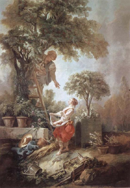 Francois Boucher Landscape with Kirschpfluckerin